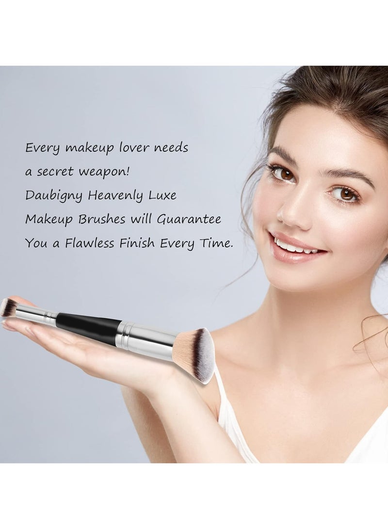Goolsky Makeup Brushes Makeup BrushDual-ended Angled Foundation Brush Concealer Brush Perfect for Any Look Premium Luxe Hair Rounded Taperd Flawless Brush Ideal for Liquid, Cream, Powder,Blending.  - Image 5