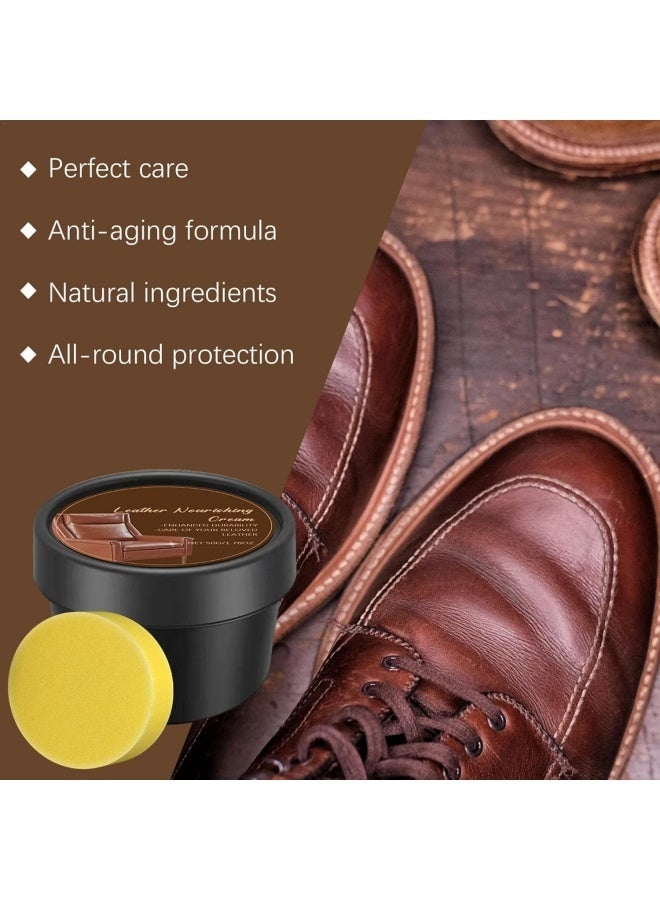 Leather Balm, Leather Scratch Repair - 50g Leather Sofa Scratch Repair | Leather Moisturizing Cream Polish Cream for Furniture, Sofas, Car Seats, Shoes, Handbag - Image 2