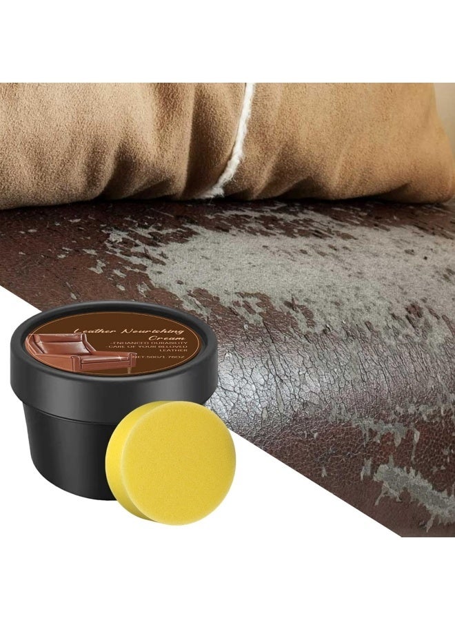 Leather Balm, Leather Scratch Repair - 50g Leather Sofa Scratch Repair | Leather Moisturizing Cream Polish Cream for Furniture, Sofas, Car Seats, Shoes, Handbag - Image 5