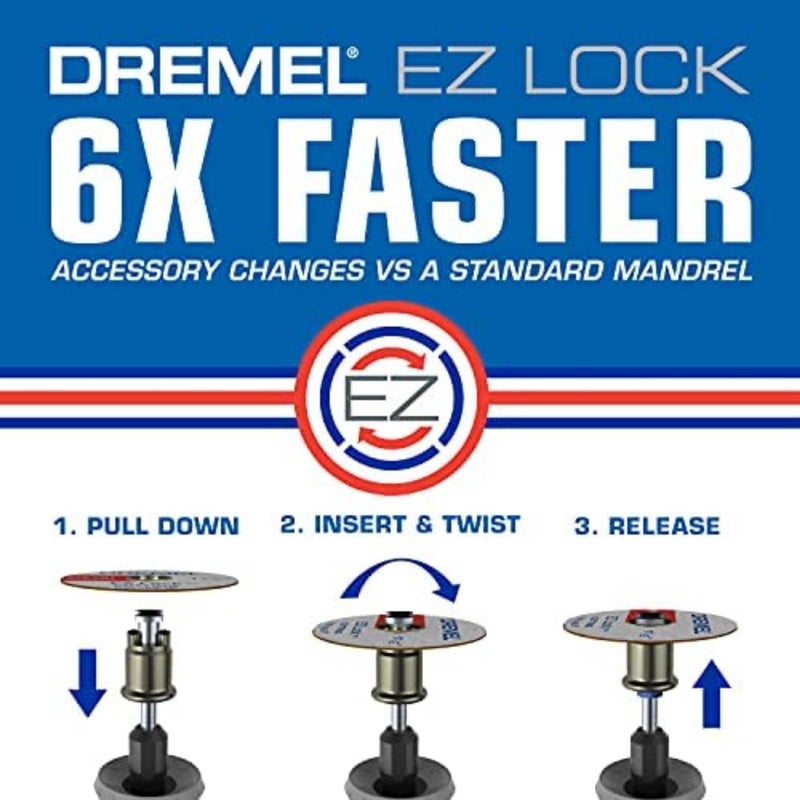 Dremel EZ456B 1 1/2-Inch EZ Lock Rotary Tool Cut-Off Wheels- Rotary Tool Cutting Accessories, Perfect for Slicing Sheet Metal and Copper Pipe, 12 Pieces - Image 4