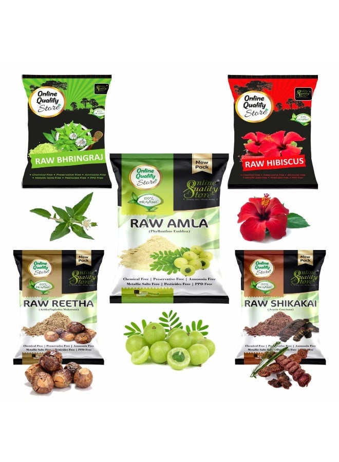 Online Quality Store herbal hair shampoo and hair mask(RAw form -Amla,Reetha, Shikakai,bhringraj and Hibiscus) (Raw_Reetha_Amla_Shikakai_Bringraj_Hibiscous_500g) - Image 2