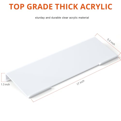 Richboom Acrylic Tilted Computer Keyboard Holder for Easy Ergonomic Typing, Keyboard Stand for Office Desk, Home, School, White - Image 3