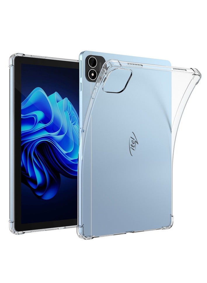 general Case Compatible with iTel Pad One 10.1" Tablet Silicone Soft Shell TPU Airbag Cover Clear Protective - Image 1