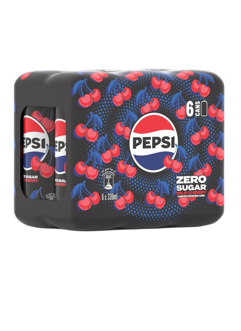 Pepsi Zero Cherry Pack 6 x 330ml  - Image 1