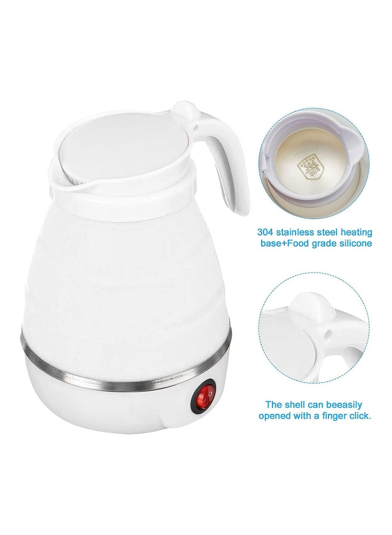 DubaiGallery غلاية كهربائية من السيليكون قابلة للطي وغلايات مياه مضغوطة ومضادة للتسرب وغلاية محمولة بسعة 600 مل غلاية سفر صغيرة للاستخدام المنزلي - Image 2