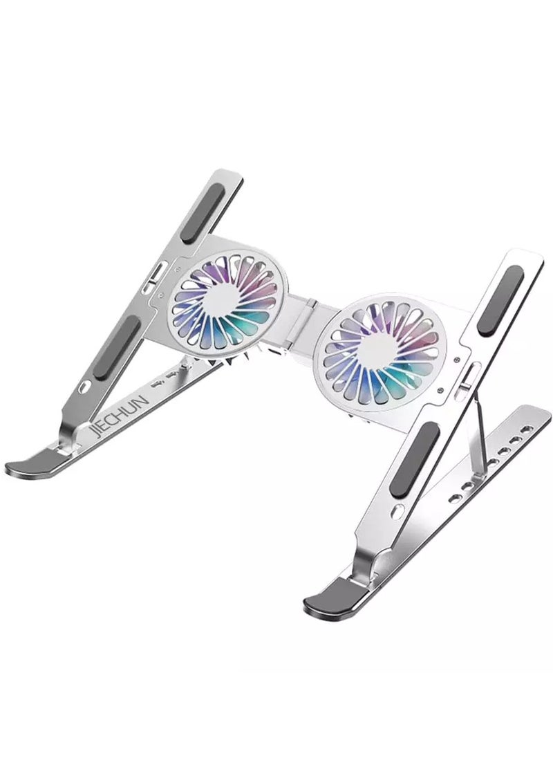 Generic - C9 PRO Adjustable Laptop Stand Folding Aluminum Alloy with Cooling Fan - Image 1