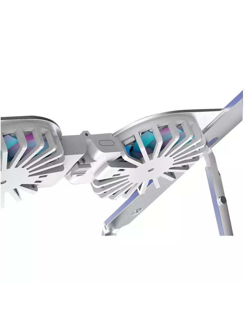 Generic - C9 PRO Adjustable Laptop Stand Folding Aluminum Alloy with Cooling Fan - Image 1