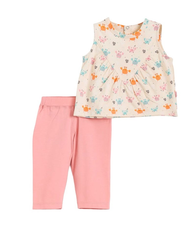 Junior Baby Girls 2-Piece Sleeveless Top and Leggings Set, code 1703