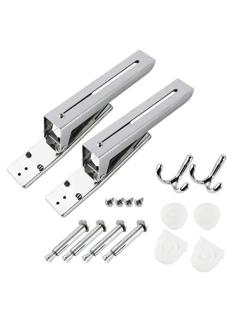 Microwave Oven Wall Mount Bracket 304 Stainless Steel Shelf Holder Foldable Stretch Rack for Stand Removable Hook  - Image 5
