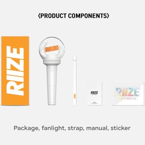 Dr. Sayzer Sayzer RIIZE Lightstick Official Kpop Merch Merchandise, Standard, White, Orange - Image 2