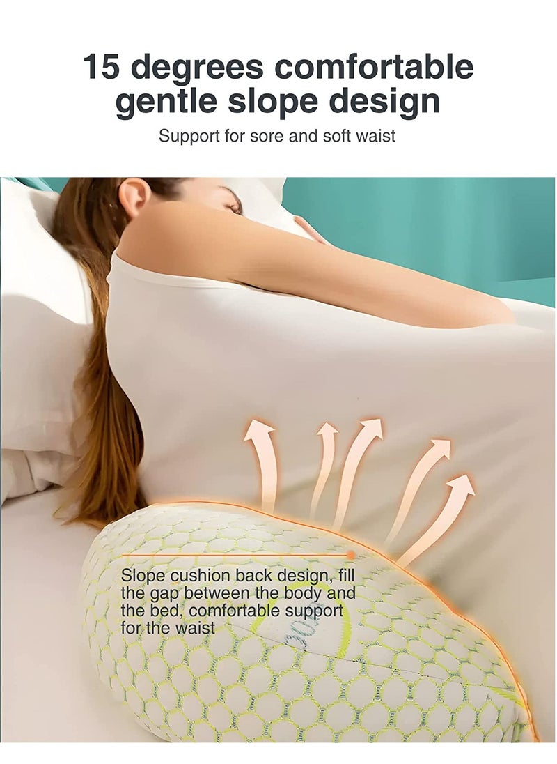 SYOSI Pregnancy Pillows for Sleeping, Maternity Pillow, Pregnancy Body Pillow Support for the Back, Legs, Belly, and Hips of Pregnant Women, Detachable and Adjustable with Pillow Cover  - Image 5