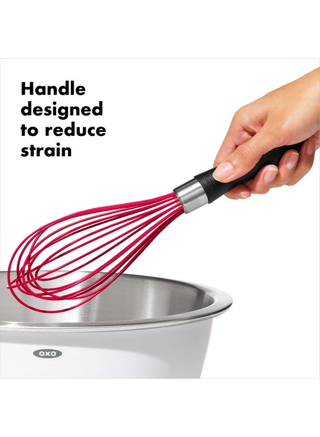 OXO Good Grips 9-Inch Silicone Whisk - Red