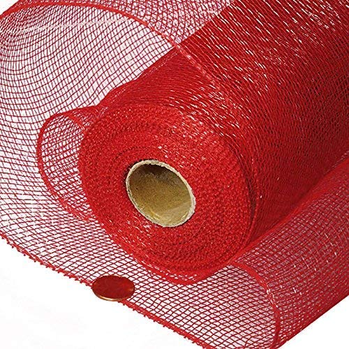 GiftWrap Etc Red Deco Mesh Wreath Decor - 10" x 10 Yards, 4th of July Wreath Decoration, Patriotic Ribbon Roll for Bows, Veterans Day, Summer, Birthday, Presents, Christmas Tree Wrap - Image 3