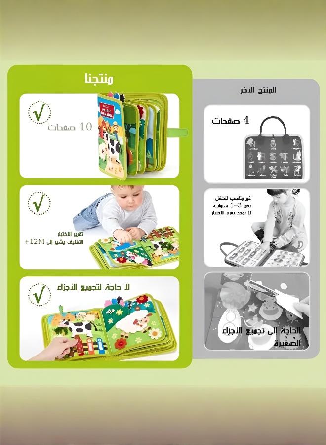 كتاب لوح الانشغال الحسي ثلاثي الأبعاد للأطفال للتعلم الإبداعي وتنمية المهارات - Image 4