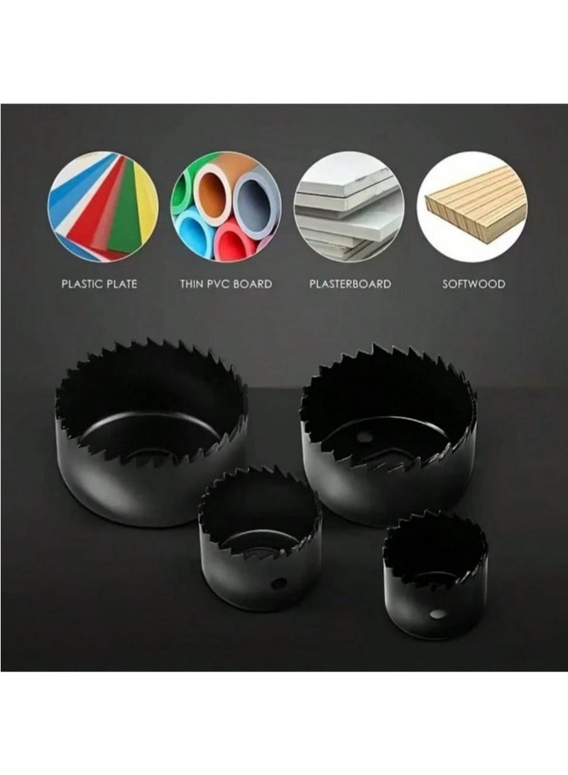 Saw blade set, steel hole punch set suitable for drywall, wood - hole punch and plastic - Image 4