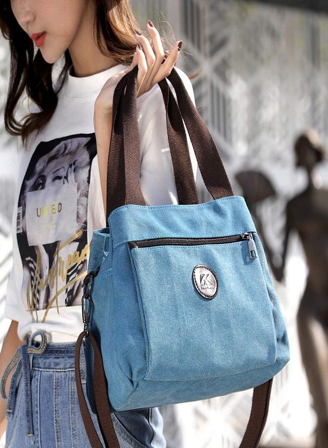 Chikencall® Women Hobo Handbags Casual Canvas Vintage Crossbody Bag Daily Multi Compartment Purses Shoulder Tote Shopper Bag - Image 2