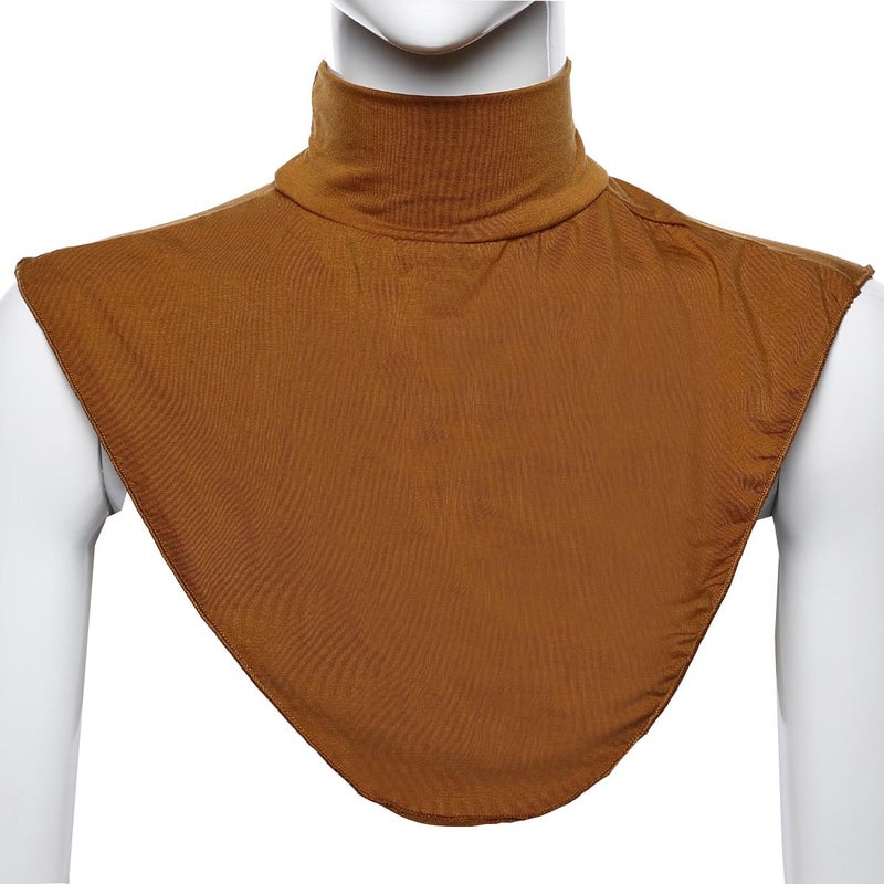 Modal Collar Shirt Cover Scarf Neck Bib CAMEL