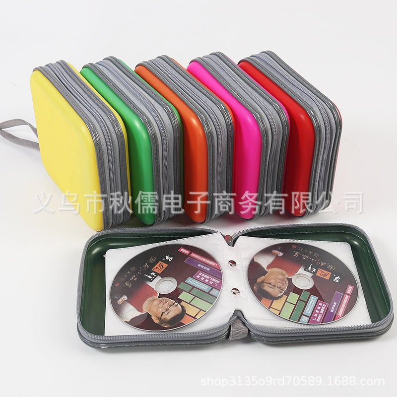 48-Piece Cd Box Plastic Cd Storage Box Portable Cd Bag Double-Sided Cd Bag Storage Car Cd Box Spot - Image 1