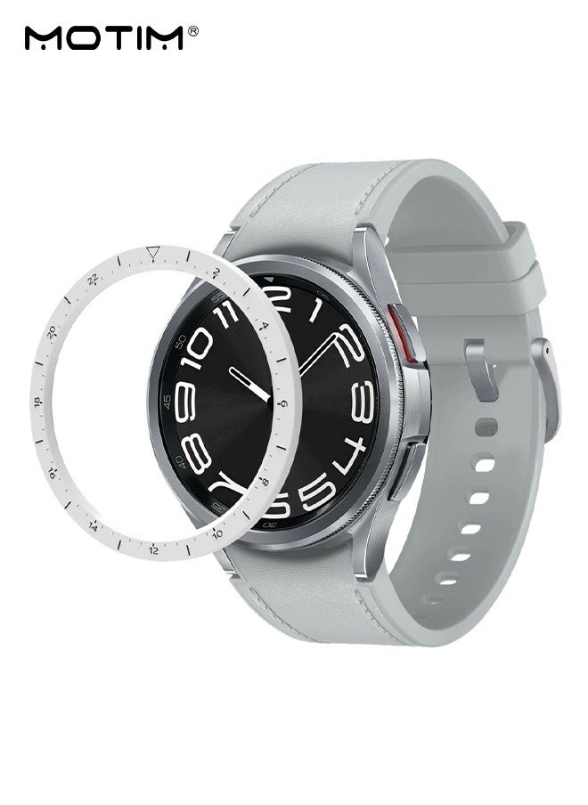 Motim - Bezel Ring Designed for Galaxy Watch 6 Classic 47mm, Stylish Frame Loop Protector Adhesive Cover, Anti Scratch Bezel Tune for Samsung Smartwatch - Image 1