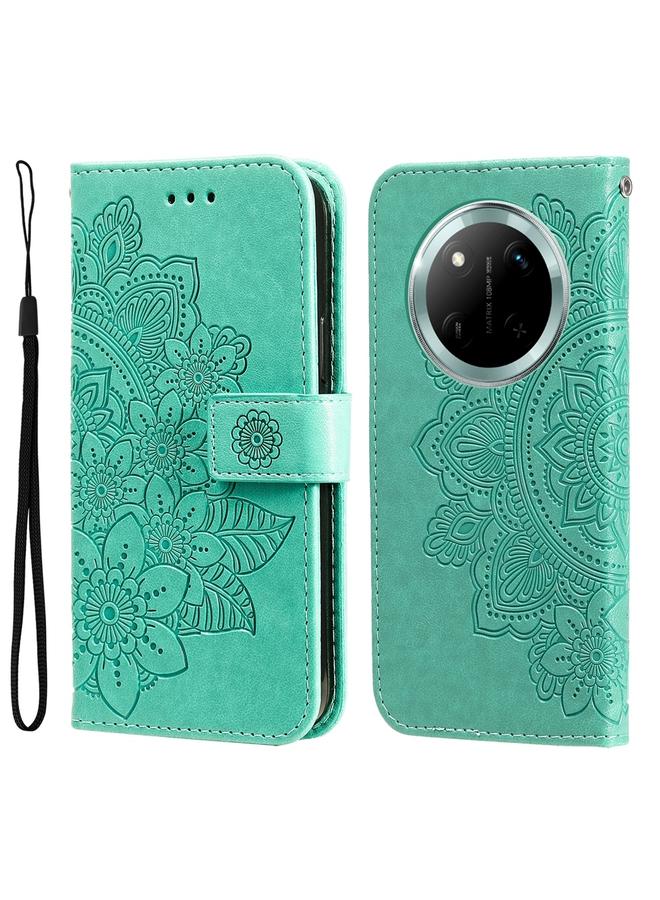 S-TOP Case For Honor X9c / Magic7 Lite Seven-petal Flowers Embossing Leather Phone Case - Image 1