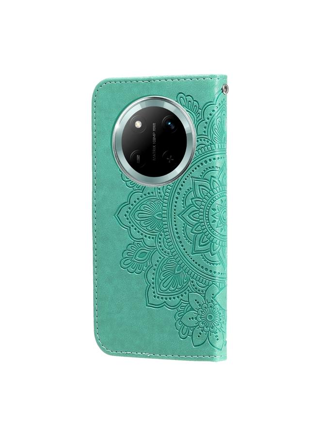 S-TOP Case For Honor X9c / Magic7 Lite Seven-petal Flowers Embossing Leather Phone Case - Image 3