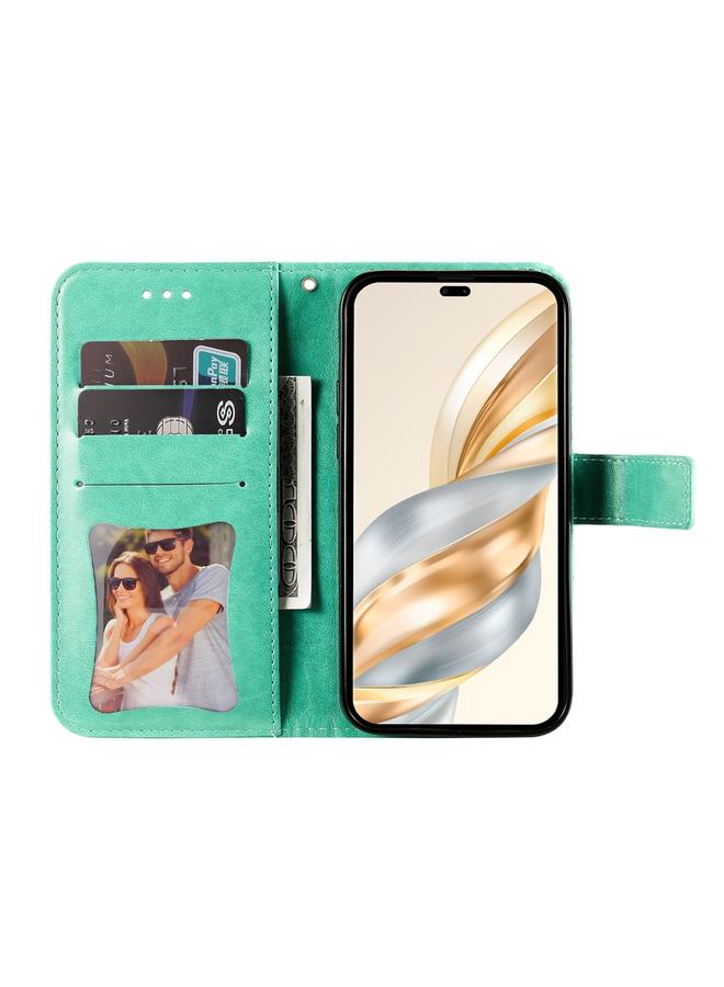 S-TOP Case For Honor X9c / Magic7 Lite Seven-petal Flowers Embossing Leather Phone Case - Image 4