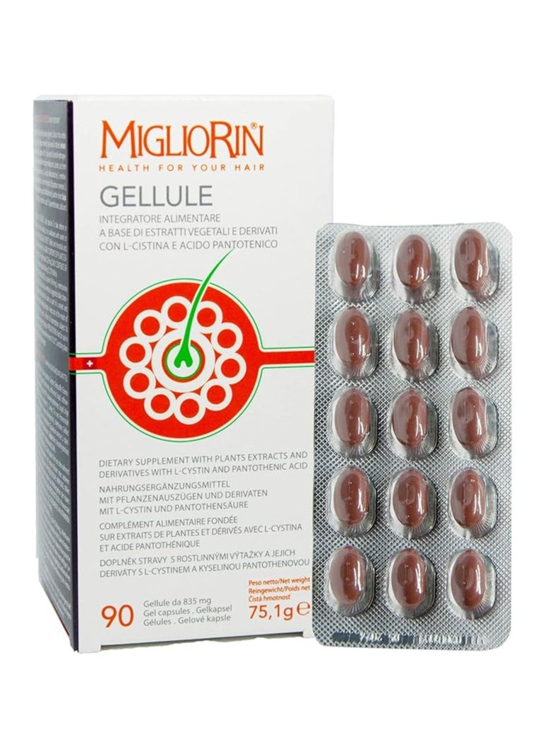 MIGLIORIN - Migliorin Gel Capsules, 90 Capsules, Supports Hair Strength & Growth - Image 1
