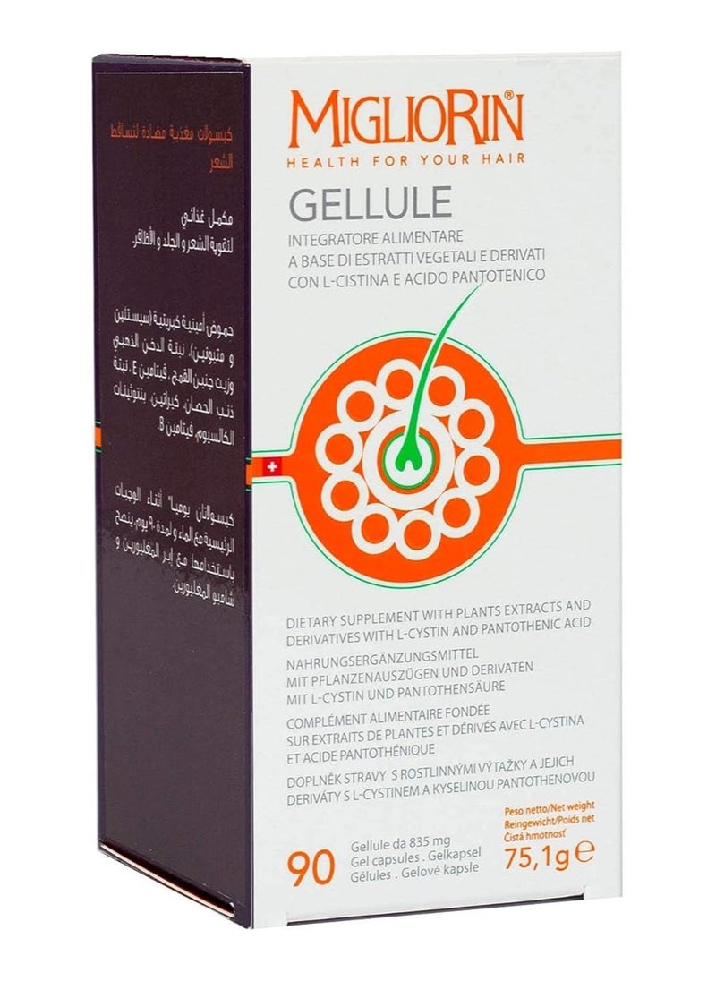 MIGLIORIN - Migliorin Gel Capsules, 90 Capsules, Supports Hair Strength & Growth - Image 1