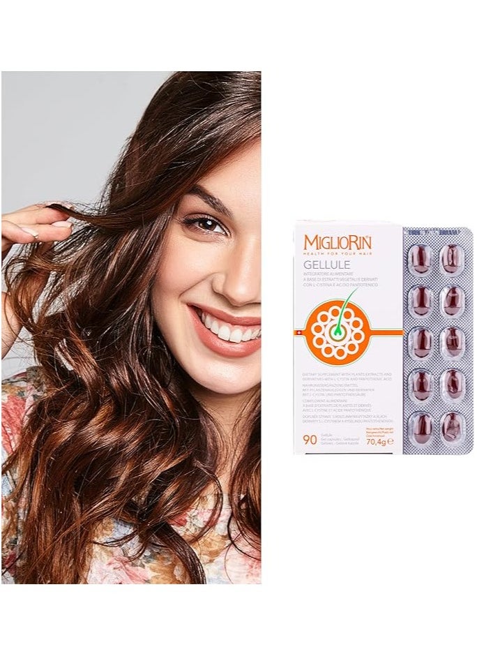 MIGLIORIN - Migliorin Gel Capsules, 90 Capsules, Supports Hair Strength & Growth - Image 1