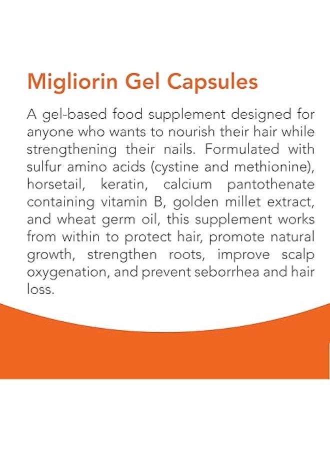 Migliorin Gel Capsules, 90 Capsules, Supports Hair Strength & Growth - Image 2