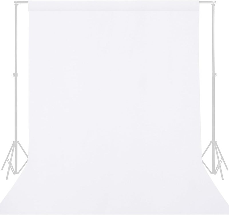 GFCC White Backdrop - 6FTX9FT White Photo Backdrop for Photoshoot Background for Photography Screen Video Recording Picture Background - Image 1