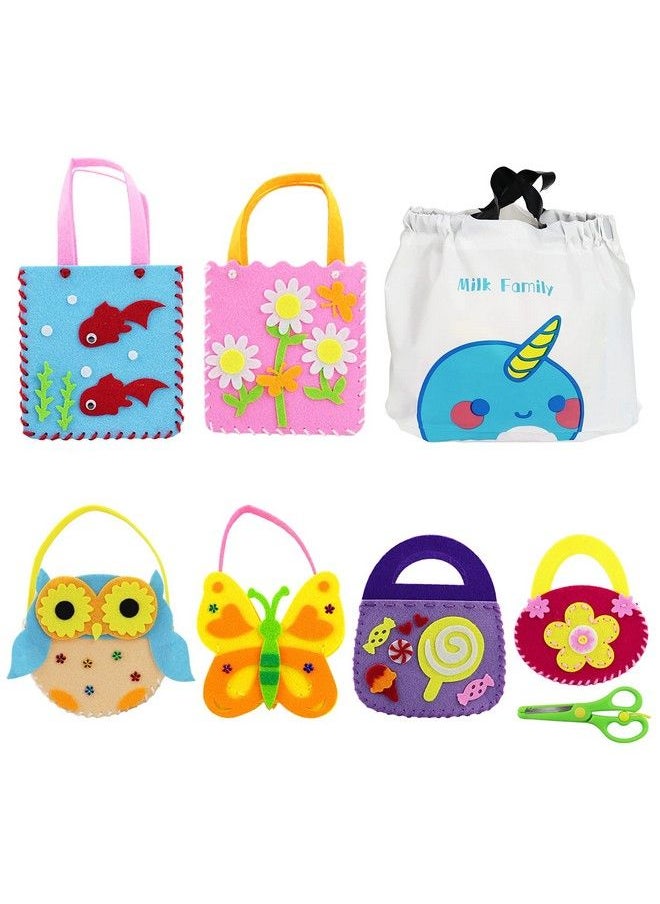Rtudan First Sewing Kit For Kids Include 6 Cross Body Sewing Bags 1 Craft Scissors 1 Beautiful Gift Bag Learn To Sew Educational Toys Kids Sewing Crafts Supplies Girls Craft Gifts Diy Craft  - Image 1