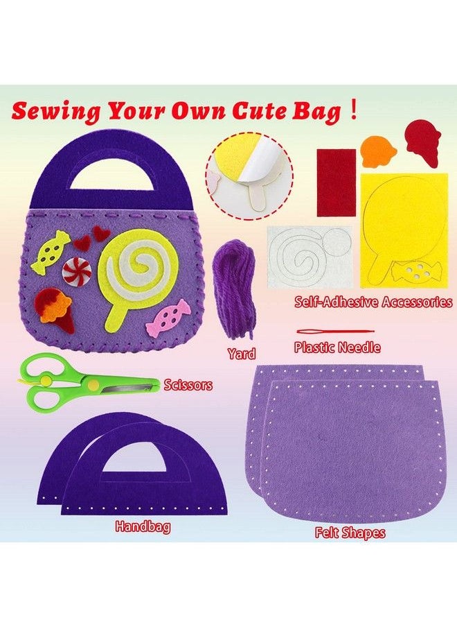 Rtudan First Sewing Kit For Kids Include 6 Cross Body Sewing Bags 1 Craft Scissors 1 Beautiful Gift Bag Learn To Sew Educational Toys Kids Sewing Crafts Supplies Girls Craft Gifts Diy Craft  - Image 4