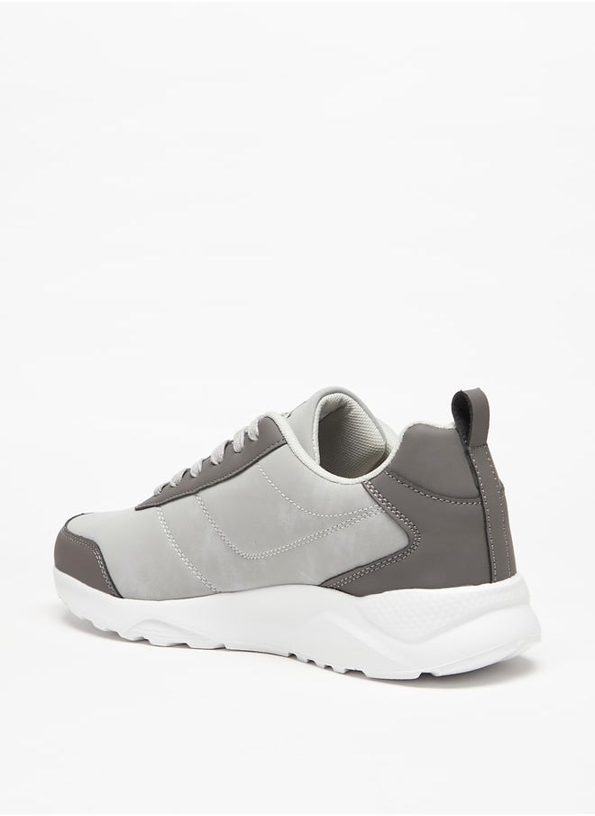 LBL by Shoexpress Men's Panelled Sneakers with Lace-Up Closure  - Image 3