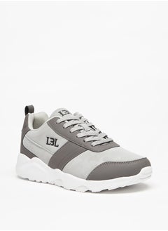 LBL by Shoexpress Men's Panelled Sneakers with Lace-Up Closure  - Image 2