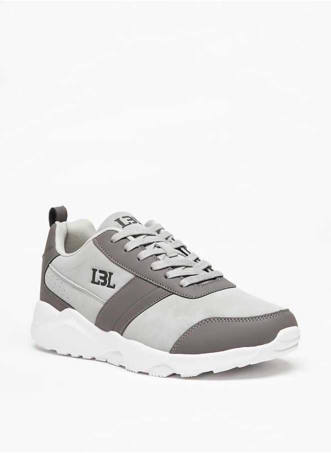 LBL by Shoexpress Men's Panelled Sneakers with Lace-Up Closure  - Image 2