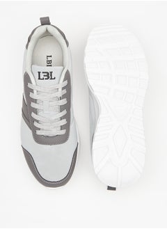 LBL by Shoexpress Men's Panelled Sneakers with Lace-Up Closure  - Image 4