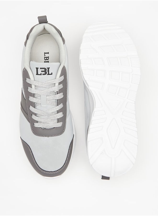 LBL by Shoexpress Men's Panelled Sneakers with Lace-Up Closure  - Image 4