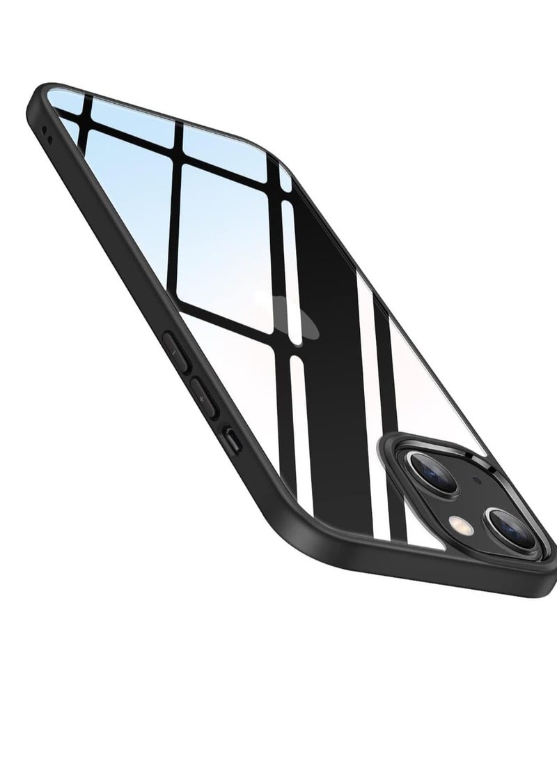 Magic Mask - Magic Mask Q Series Clear Case Compatible Case Shockproof Hard PC +Soft Silicone Transparent Protective Slim Hard Back Cover with Silicone Frame for (Black, iphone 13 Pro max ) - Image 1