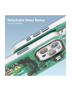 Mezone Mezone Destroyer iPhone 15 Pro MagSafe Case, Shockproof & Reinforced Corners With Airguard, Strong Magnetic Lock, Anti-Yellowing & Detachable Metal Button, Green  - Image 4