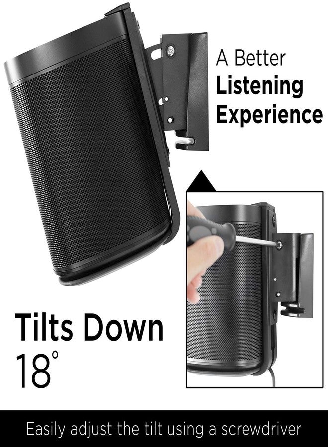 Mount-It! Adjustable Speaker Wall Mount for SONOS One, One SL and Play:1 - Black - Image 5