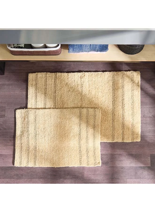 Home Box Mabel 2-Piece Cotton Reversible Bathmat Set 80 x 50 cm