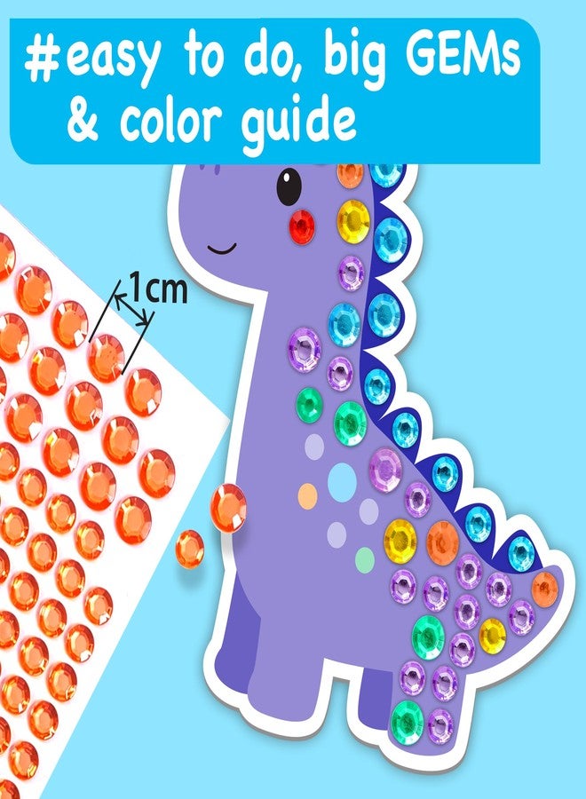EZCRA Paint by Sticker Kit for Kids - Animal Friends, 500+ Gem Stickers - Image 4