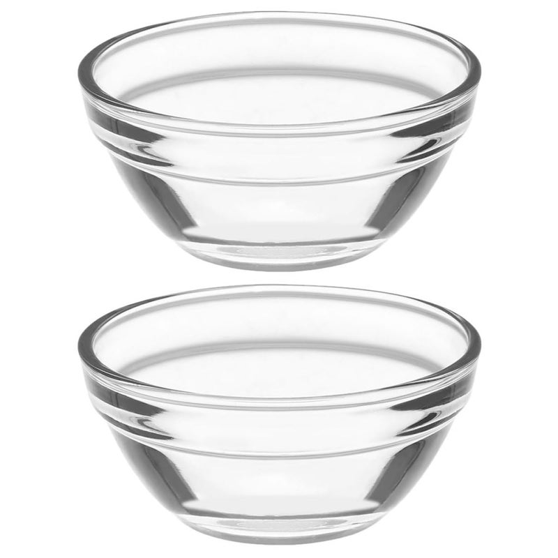 2Pcs Small Glass Dessert Bowls For Pudding Jelly Fruit Salad Lightweight Decorative Serving Dishes - Image 2