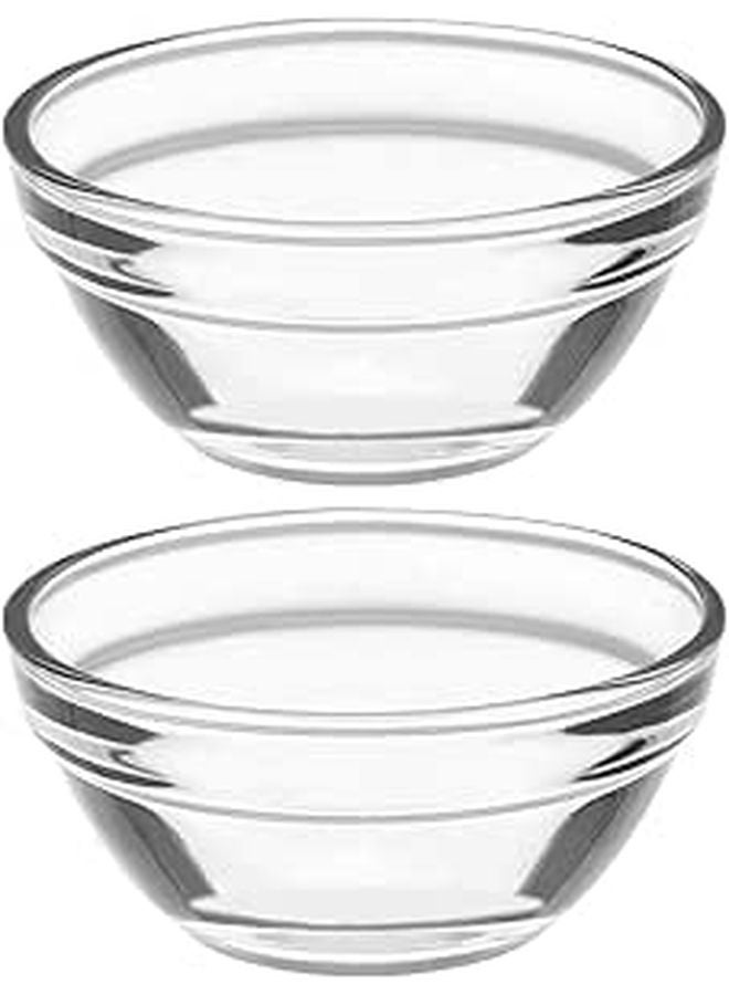 2Pcs Small Glass Dessert Bowls For Pudding Jelly Fruit Salad Lightweight Decorative Serving Dishes - Image 1