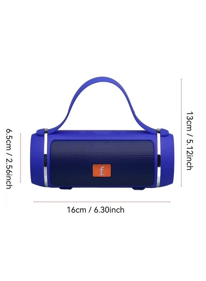 Dark Blue Portable Wireless Speaker with TF Card USB Playback High Volume Long Battery Life - Image 3