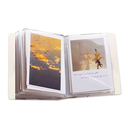 Guqqeuc 4x6 Photo Albums Storage, Picture Book for 4x6 Photos, Clear Cover Portfolio Folder for Postcards, Art Books Card Holds for Artwork, Wedding Journey Photo Book, 40 Pages Hold 80 Pictures - Image 1