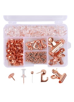 Push Pins Set，5 Types Pushpins Thumb Tacks Map Pins for Cork Board Bulletin Boards Office