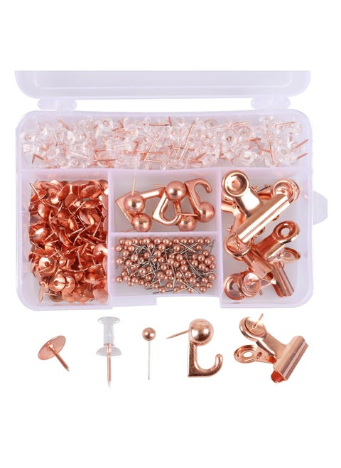 Push Pins Set，5 Types Pushpins Thumb Tacks Map Pins for Cork Board Bulletin Boards Office