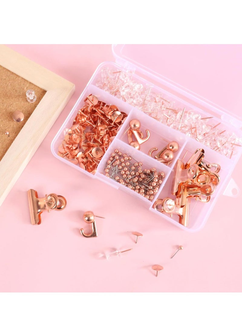 Oasisgalore - Push Pins Set，5 Types Pushpins Thumb Tacks Map Pins for Cork Board Bulletin Boards Office - Image 1